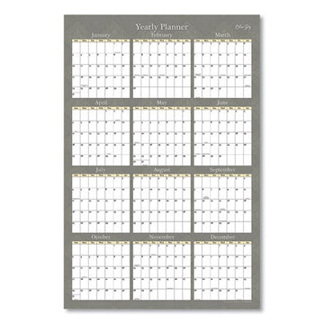 Blue Sky® Adrianna Laminated Erasable Wall Calendar, 36 X 24, White-taupe Sheets, 12-month (jan To Dec): 2022 freeshipping - TVN Wholesale